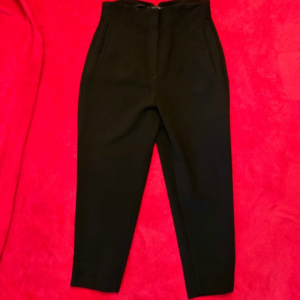 Zara Cigarette pants 50s Crop black M high waisted
